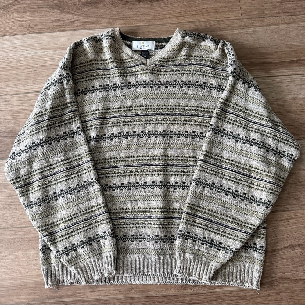 Vintage Bill Blass Fair Isle Sweater